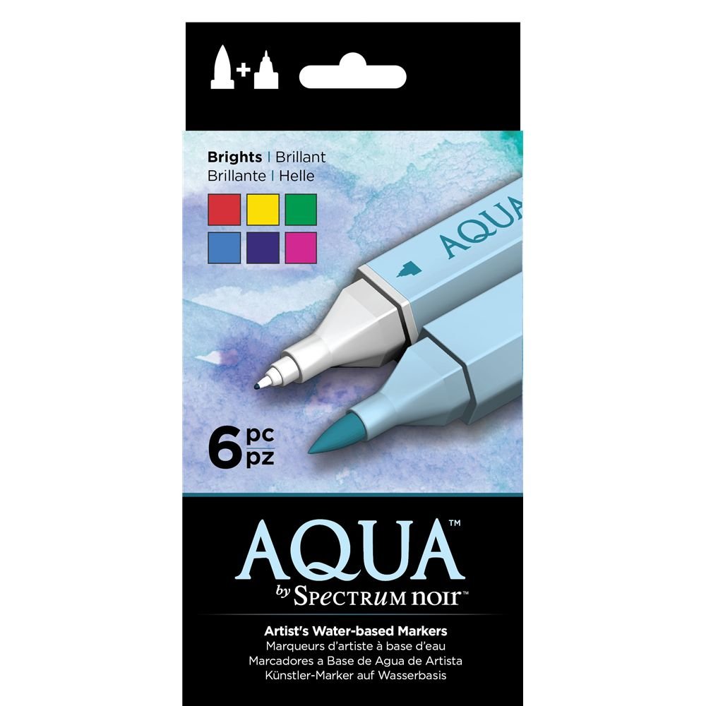 Spectrum Noir Aqua Markers Brights 6 Colors (SPECN-AQ6-BRI) Spectrum Noir Aqua Markers Brights 6 Colors (SPECN-AQ6-BRI)