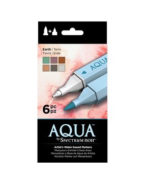 Spectrum Noir Aqua Markers Earth 6 Colors (SPECN-AQ6-EAR)