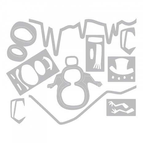 Sizzix Thinlits Alterations Snowman Scene (662422)