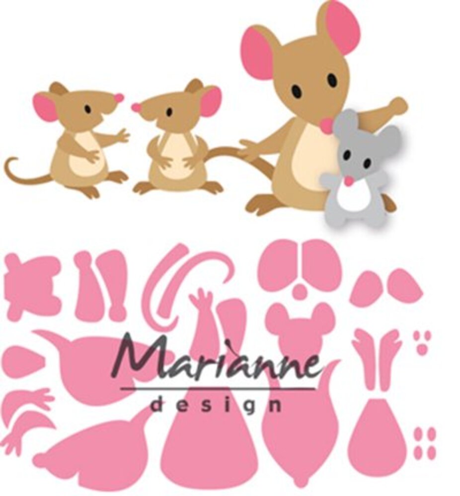 Marianne Design Collectable Eline's Mice Family (COL1437)