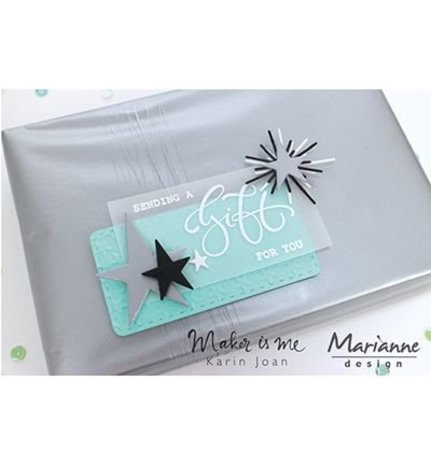 Marianne Design Collectable Giftwrapping Karin's Deer Stars & Tag (COL1442)