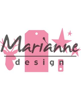 Marianne Design Collectable Giftwrapping Karin's Deer Stars & Tag (COL1442)