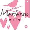 Marianne Design Collectable Giftwrapping Karin's Bird Hearts & Tag (COL1443) Marianne Design Collectable Giftwrapping Karin's Bird Hearts & Tag (COL1443)