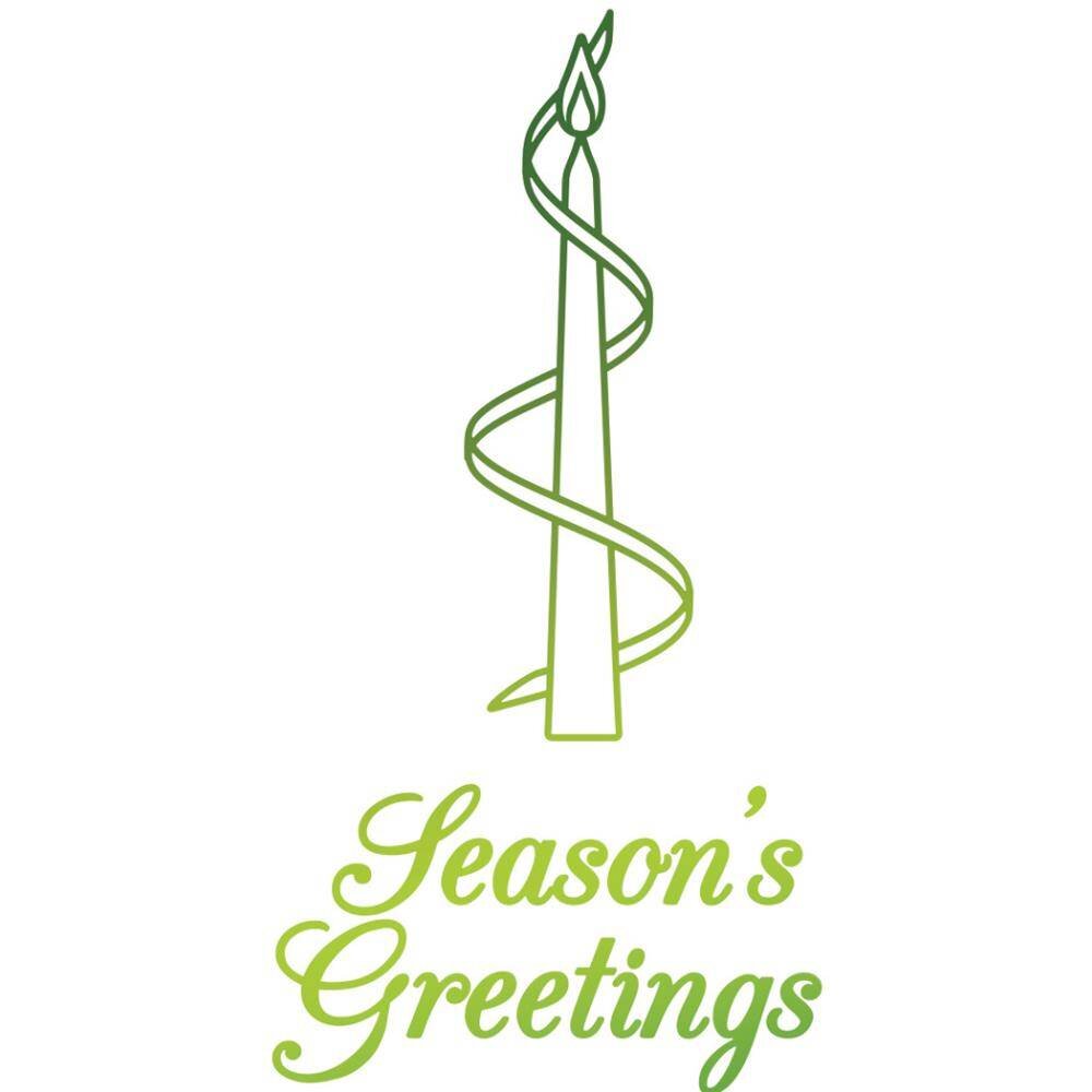 Ultimate Crafts Hot Foil Stamp Seasons's Greetings Candle (2PC) (UL158335) Ultimate Crafts Hot Foil Stamp Seasons's Greetings Candle (2PC) (UL158335)