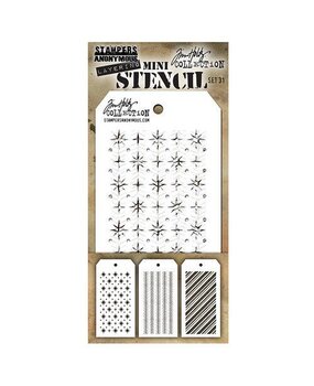 Stampers Anonymous Tim Holtz Mini Layering Stencil Set 31 (THMST031) Stampers Anonymous Tim Holtz Mini Layering Stencil Set 31 (THMST031)