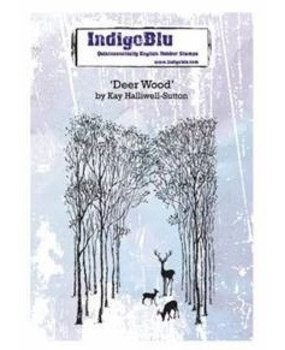 IndigoBlu Deer Wood A6 Rubber Stamp (IND0378)