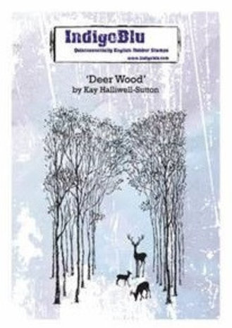 IndigoBlu Deer Wood A6 Rubber Stamp (IND0378)