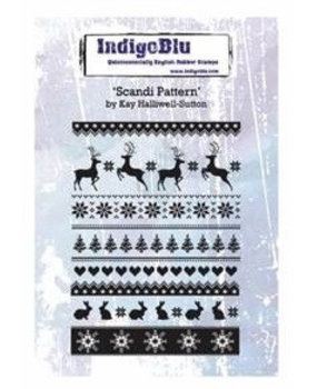 IndigoBlu Scandi Pattern A6 Rubber Stamp (IND0381)