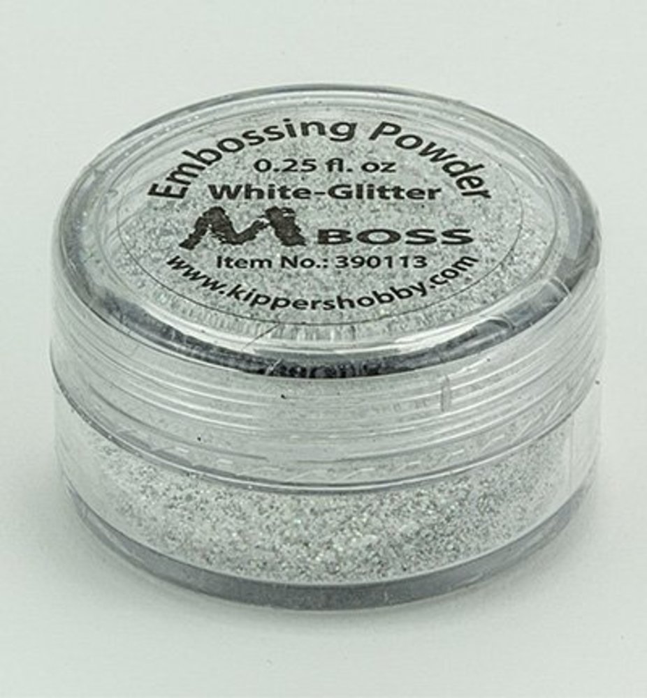 Mboss Embossing Powder White Glitter (390113) Mboss Embossing Powder White Glitter (390113)