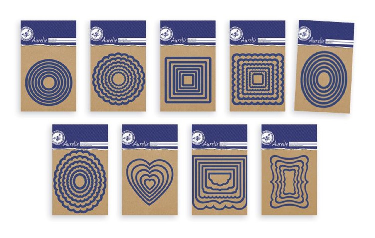 Aurelie Rectangle Waves Nesting Snij- & Embossingsmal (AUCD1015)