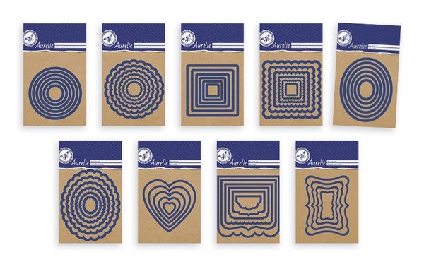 Aurelie Rectangle Waves Nesting Snij- & Embossingsmal (AUCD1015)