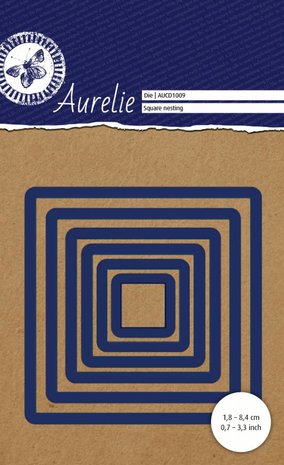 Aurelie Square Nesting Snij- & Embossingsmal (AUCD1009) Aurelie Square Nesting Snij- & Embossingsmal (AUCD1009)