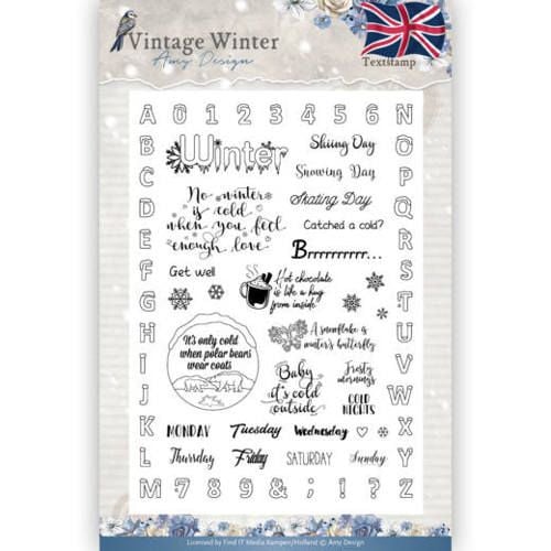 Amy Design Vintage Winter Clear Stamp Set (ADCS10023) - Paperpads.nl