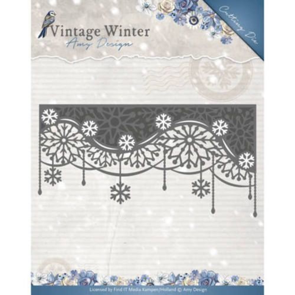 Amy Design Vintage Winter Snowflake Swirl Edge Die (ADD10125)