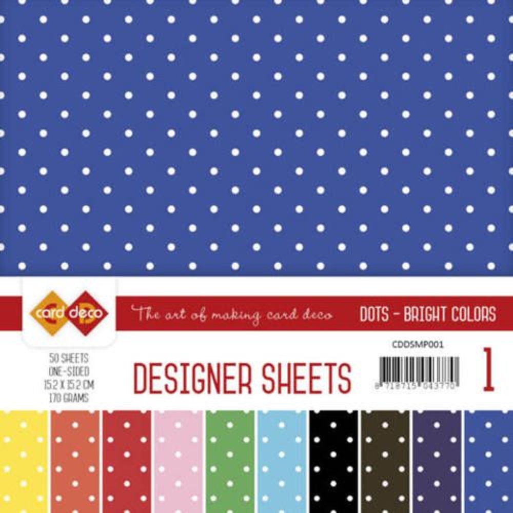 Card Deco Designer Sheets Dots Bright Colors 6x6 Inch Mega Pack (CDDSMP001) Card Deco Designer Sheets Dots Bright Colors 6x6 Inch Mega Pack (CDDSMP001)
