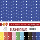 Card Deco Designer Sheets Dots Bright Colors 6x6 Inch Mega Pack (CDDSMP001)