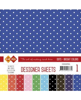 Card Deco Designer Sheets Dots Bright Colors 6x6 Inch Mega Pack (CDDSMP001) Card Deco Designer Sheets Dots Bright Colors 6x6 Inch Mega Pack (CDDSMP001)