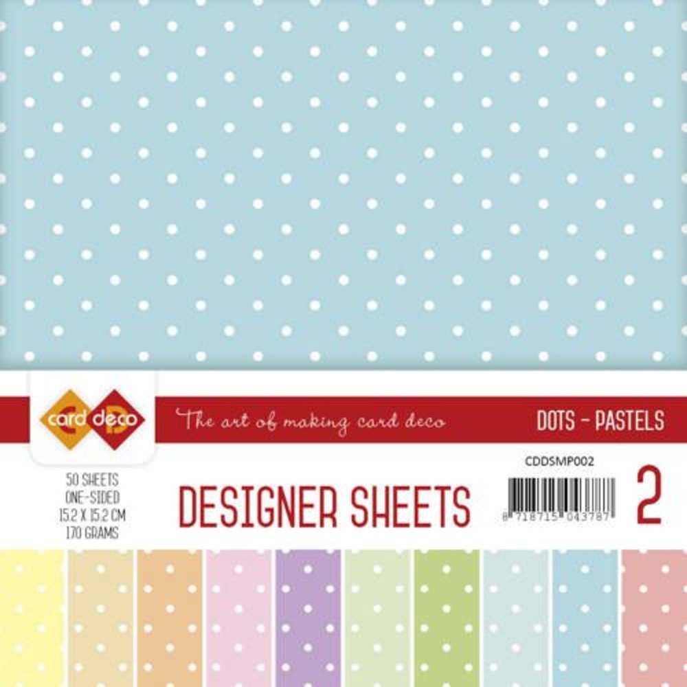 Card Deco Designer Sheets Dots Pastels 6x6 Inch Mega Pack (CDDSMP002) Card Deco Designer Sheets Dots Pastels 6x6 Inch Mega Pack (CDDSMP002)