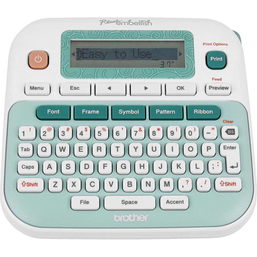 Brother P-Touch Embellish Black Print Pattern Tape Yellow With White Stars (MPYS31) Brother P-Touch Embellish Black Print Pattern Tape Yellow With White Stars (MPYS31)