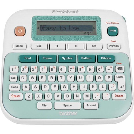 Brother P-Touch Embellish Black Print Pattern Tape Yellow With White Stars (MPYS31) Brother P-Touch Embellish Black Print Pattern Tape Yellow With White Stars (MPYS31)