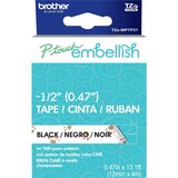 Brother P-Touch Embellish Black Print Pattern Tape Tan Paws (MPTP31)