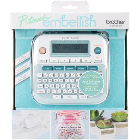 Brother P-Touch Embellish Black Print Pattern Tape Pink & Blue Diagonal (MPPD31) Brother P-Touch Embellish Black Print Pattern Tape Pink & Blue Diagonal (MPPD31)