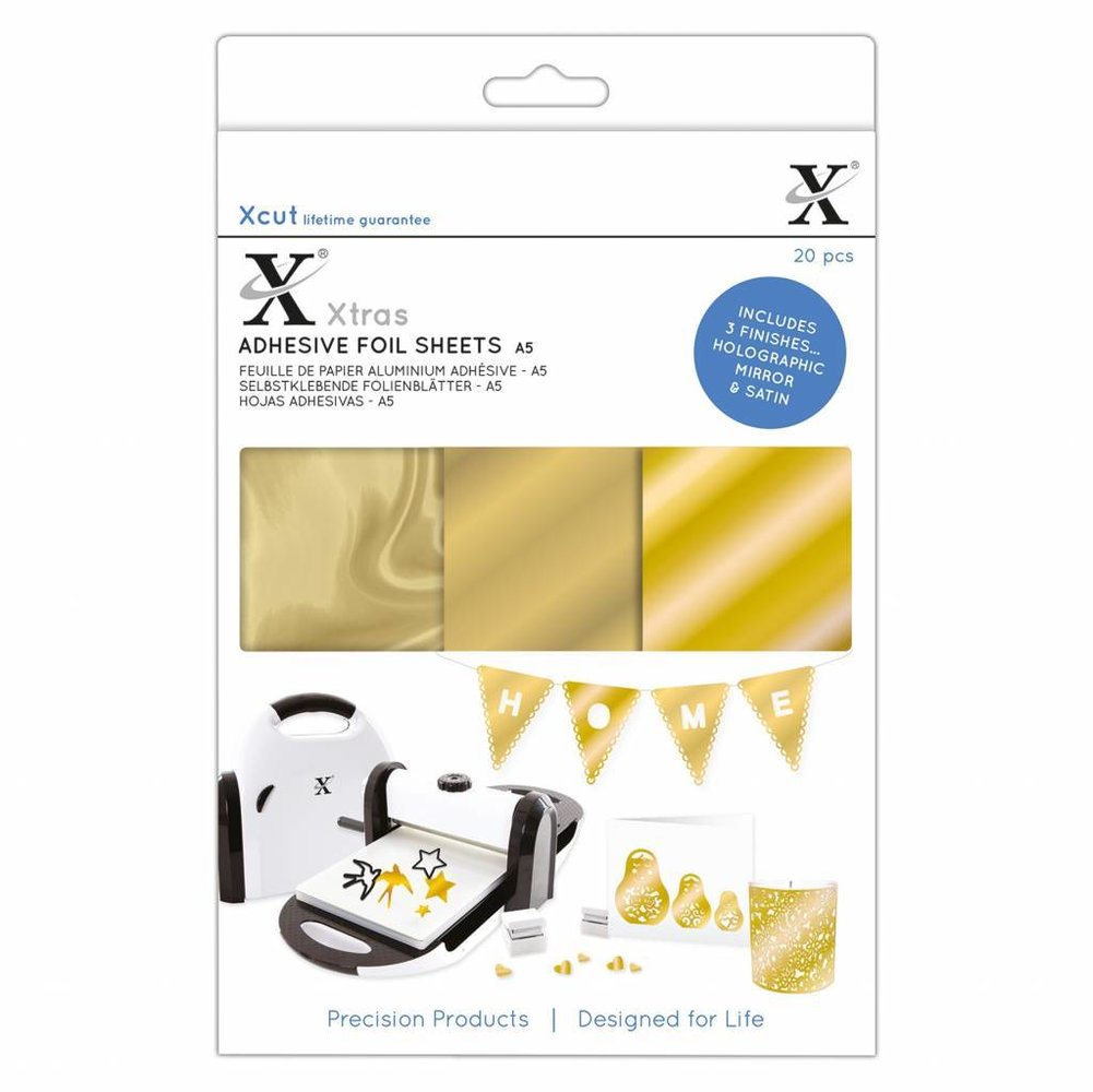 Xcut Xtra A5 Adhesive Foil Sheets Gold (20pcs) (XCU 174419)