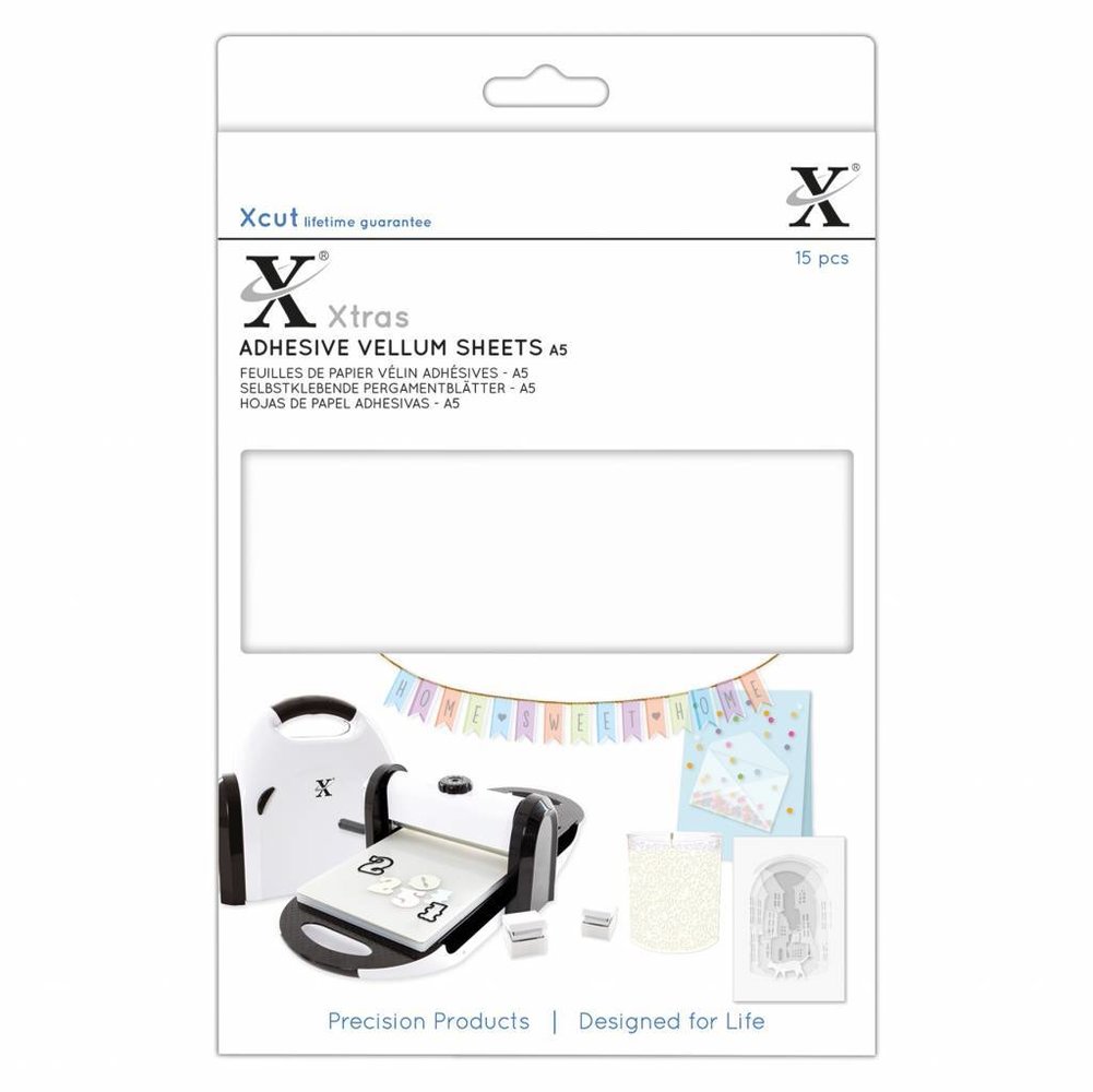 Xcut Xtra A5 Adhesive Vellum Sheets White (15pcs) (XCU 174423)