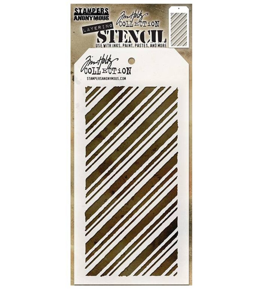 Stampers Anonymous Tim Holtz Peppermint Layering Stencil (THS095) Stampers Anonymous Tim Holtz Peppermint Layering Stencil (THS095)
