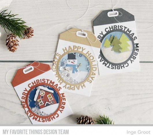 My Favorite Things Die-Namics Happy Holidays Circle Frame (MFT-1190)