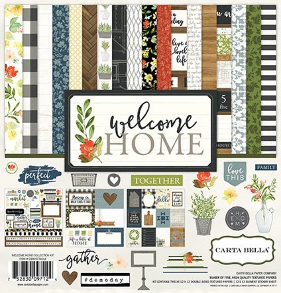 Carta Bella Welcome Home 12x2 Inch Collection Kit (CBWHO74016) Carta Bella Welcome Home 12x2 Inch Collection Kit (CBWHO74016)