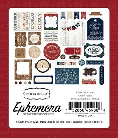Carta Bella Cabin Fever Ephemera (CBCF73024) Carta Bella Cabin Fever Ephemera (CBCF73024)
