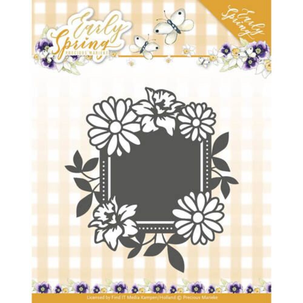 Precious Marieke Early Spring Spring Flowers Square Label (PM10113)