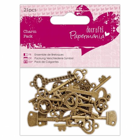 Papermania Charm Pack Vintage Keys (21pcs) (PMA 356015) Papermania Charm Pack Vintage Keys (21pcs) (PMA 356015)