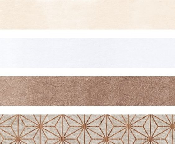 Heyda Vouwstroken Naturel Roze Goud (204875548)