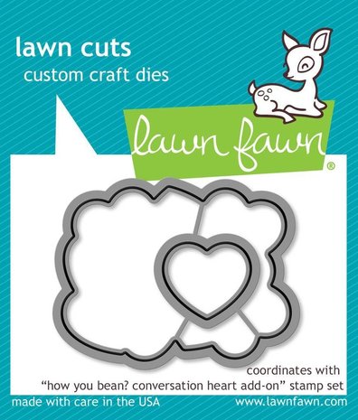 Lawn Fawn How You Bean? Conversation Heart Add-On Dies (LF1554)