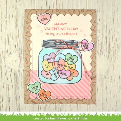 Lawn Fawn How You Bean? Conversation Heart Add-On Dies (LF1554)