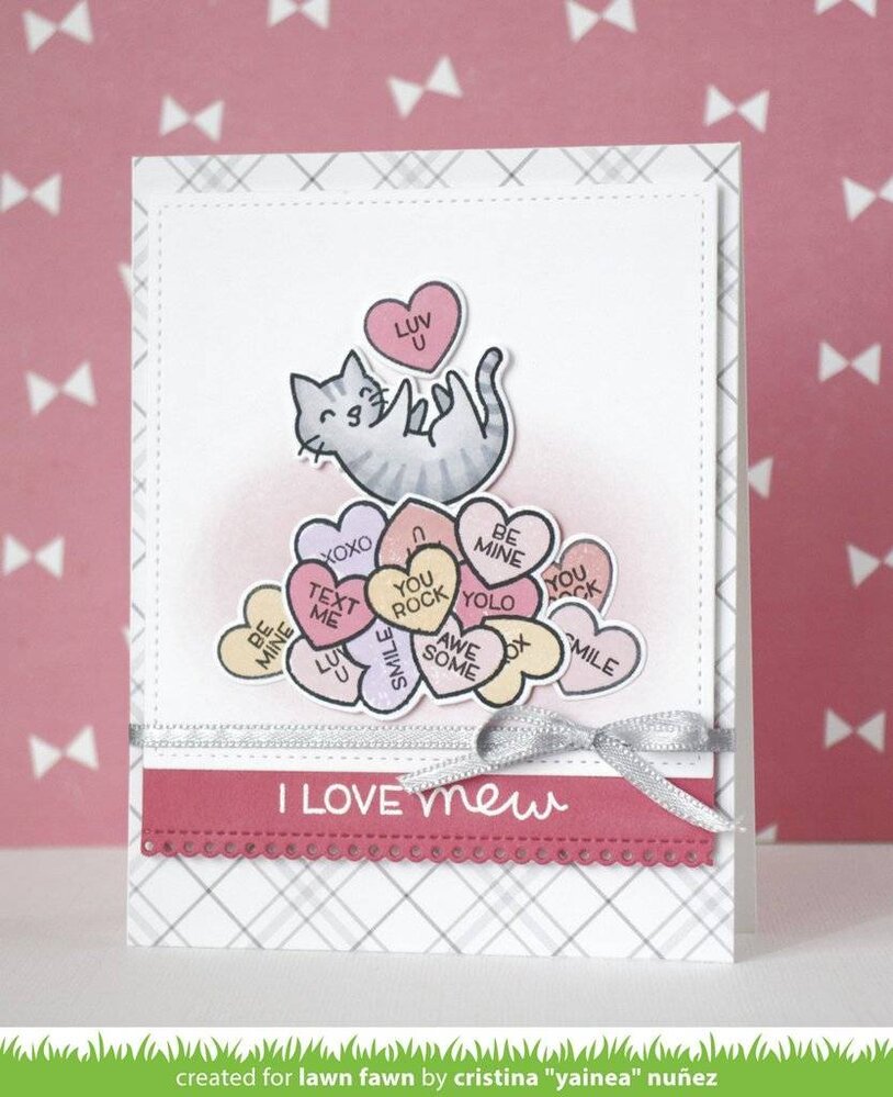 Lawn Fawn How You Bean? Conversation Heart Add-On Dies (LF1554)