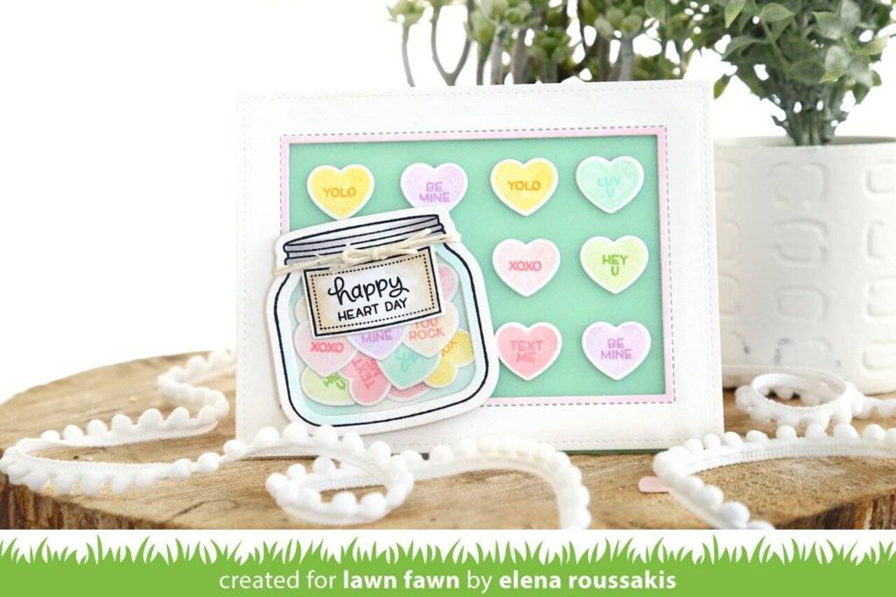 Lawn Fawn How You Bean? Conversation Heart Add-On Dies (LF1554)