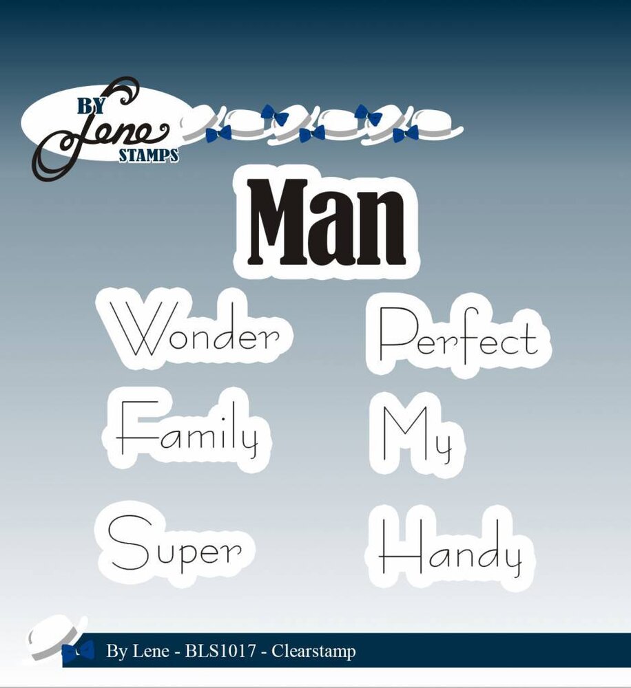 By Lene Clear Stamps English Text Man (BLS1017)