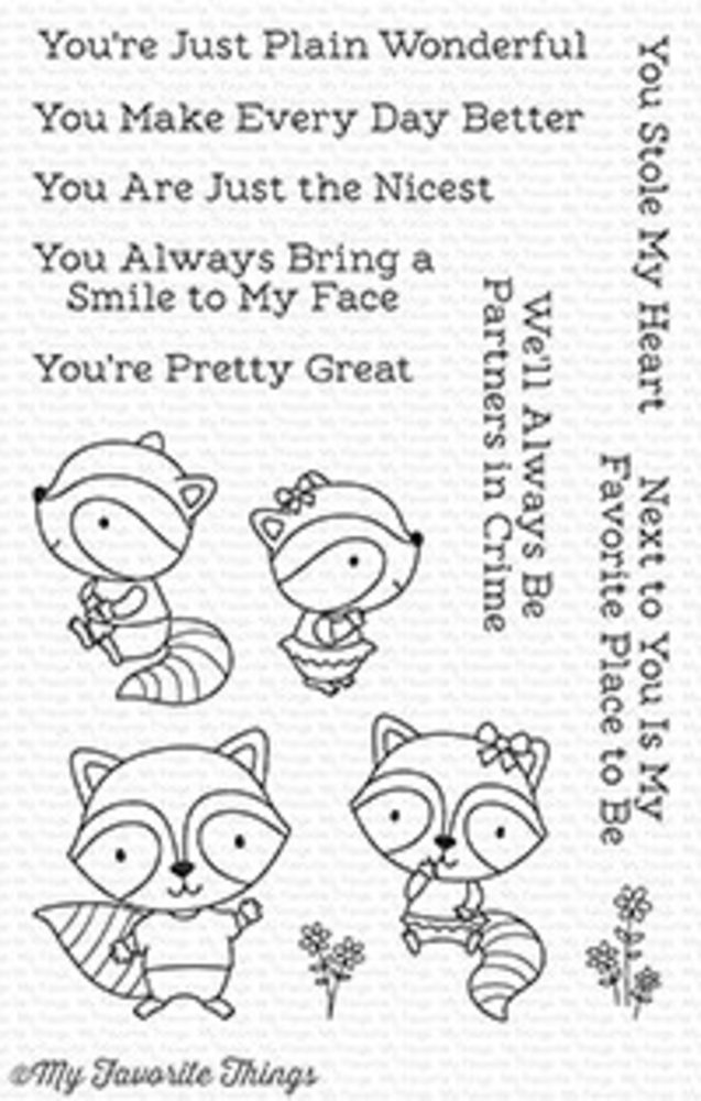 My Favorite Things Raving Raccoons Clear Stamps (CS-257)