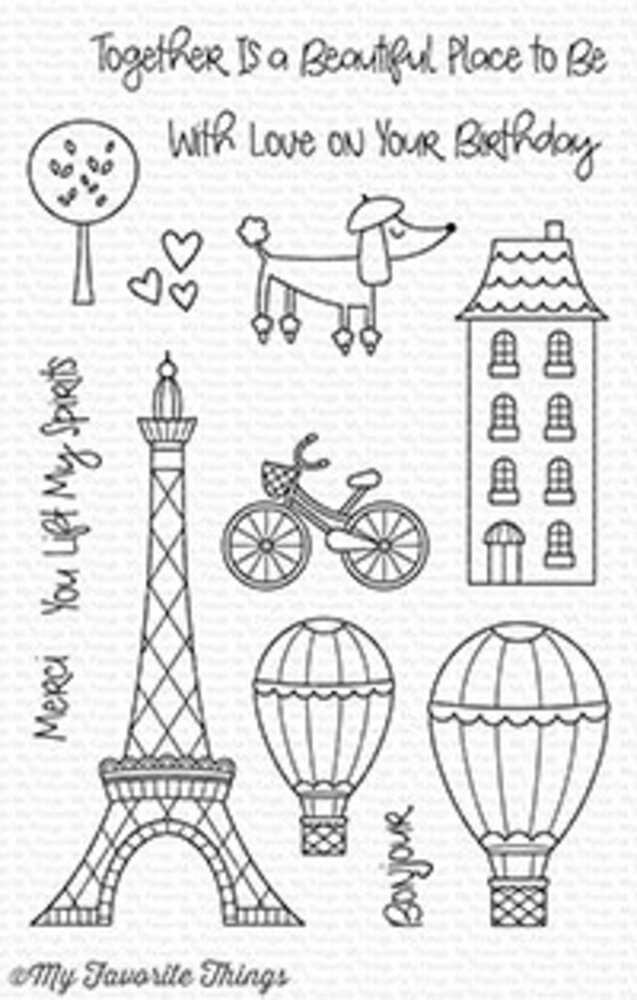 My Favorite Things In Paris Clear Stamps (CS-265)