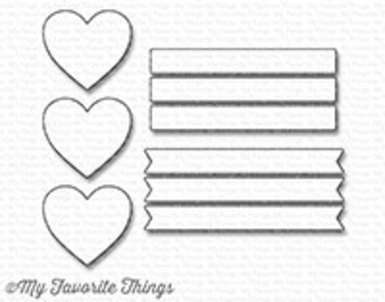 My Favorite Things Die-Namics Hearts In A Row Vertical (MFT-1246) My Favorite Things Die-Namics Hearts In A Row Vertical (MFT-1246)