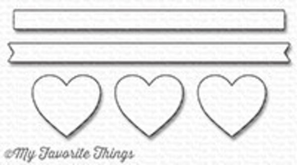My Favorite Things Die-Namics Hearts In A Row Horizontal (MFT-1247)