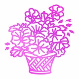Couture Creations Hot Foil Stamp Basket Of Flowers (CO725749)