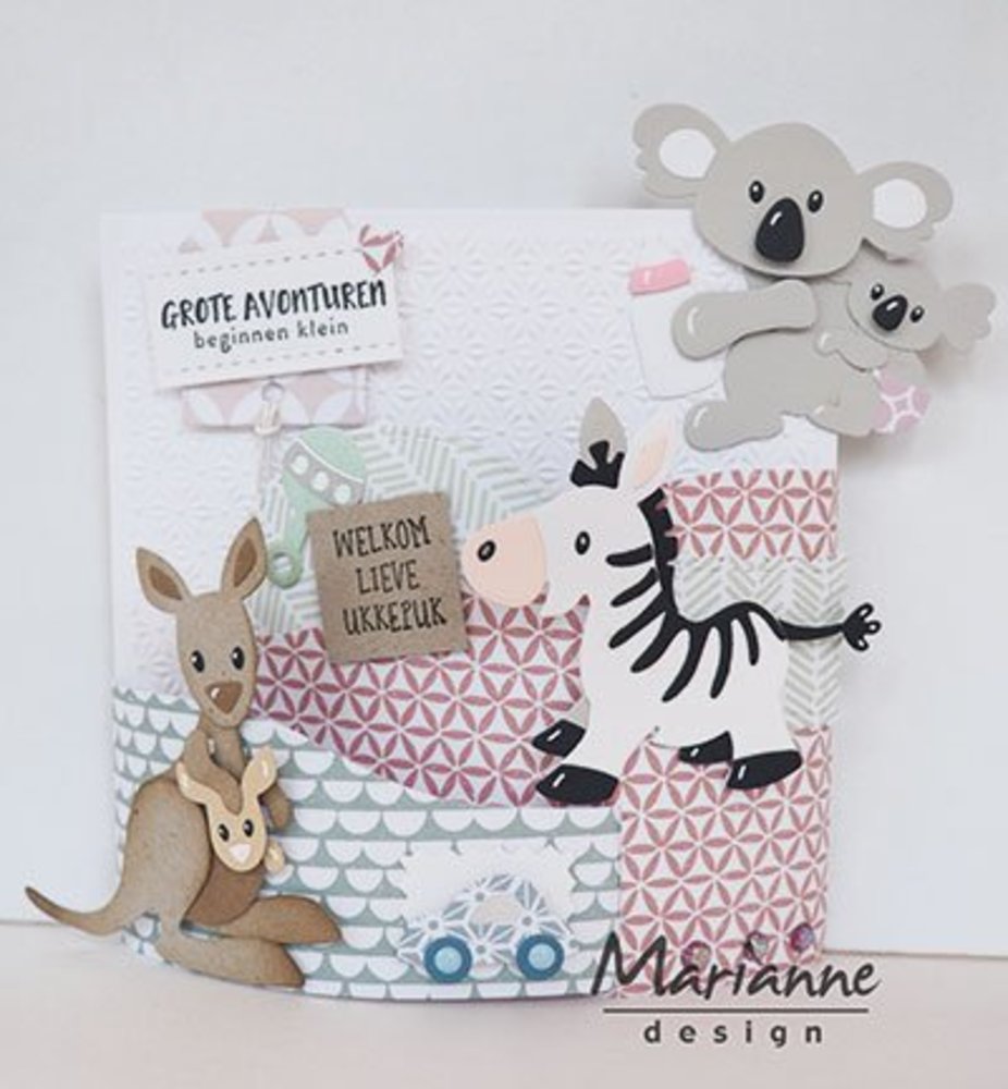 Marianne Design Collectable Eline's Kangaroo & Baby (COL1446) Marianne Design Collectable Eline's Kangaroo & Baby (COL1446)