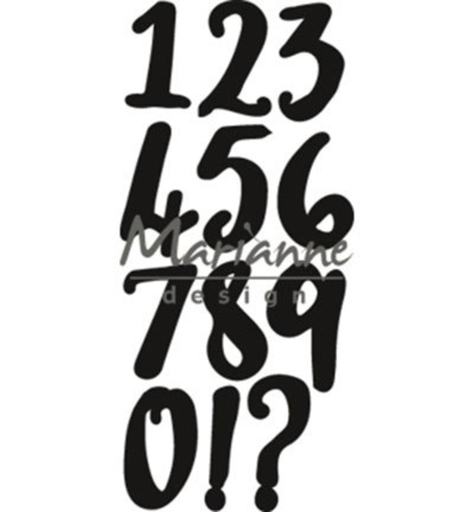 Marianne Design Craftable Brush Numbers (CR1429)