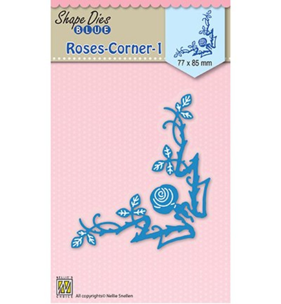 Nellie Snellen Shape Die Blue Roses Corner 1 (SDB036) Nellie Snellen Shape Die Blue Roses Corner 1 (SDB036)