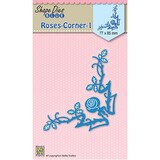 Nellie Snellen Shape Die Blue Roses Corner 1 (SDB036)
