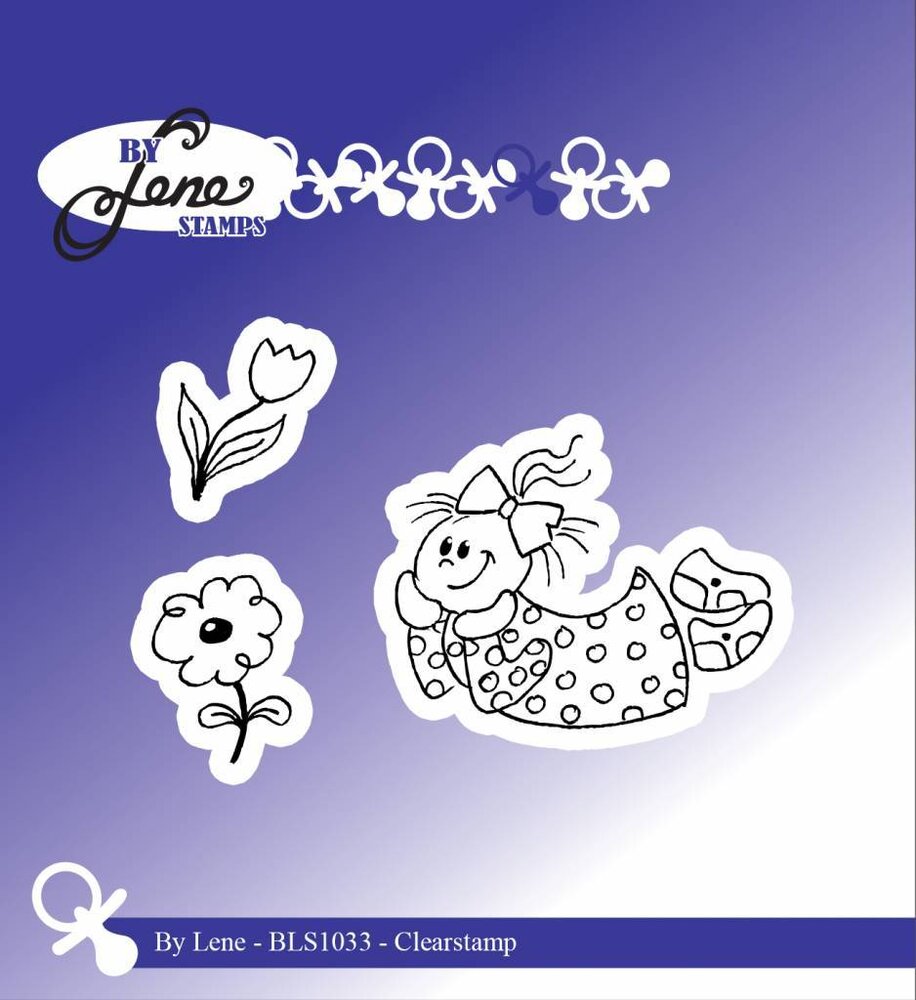 By Lene Clear Stamps Girl With Flowers (BLS1033) By Lene Clear Stamps Girl With Flowers (BLS1033)
